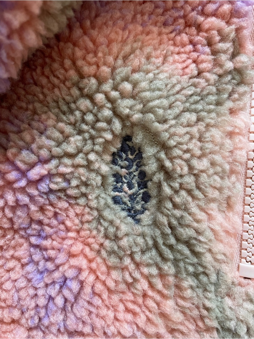 Free People Multicolor Sherpa Pullover Jacket - Pink, Purple, Peach - Picture 9 of 16
